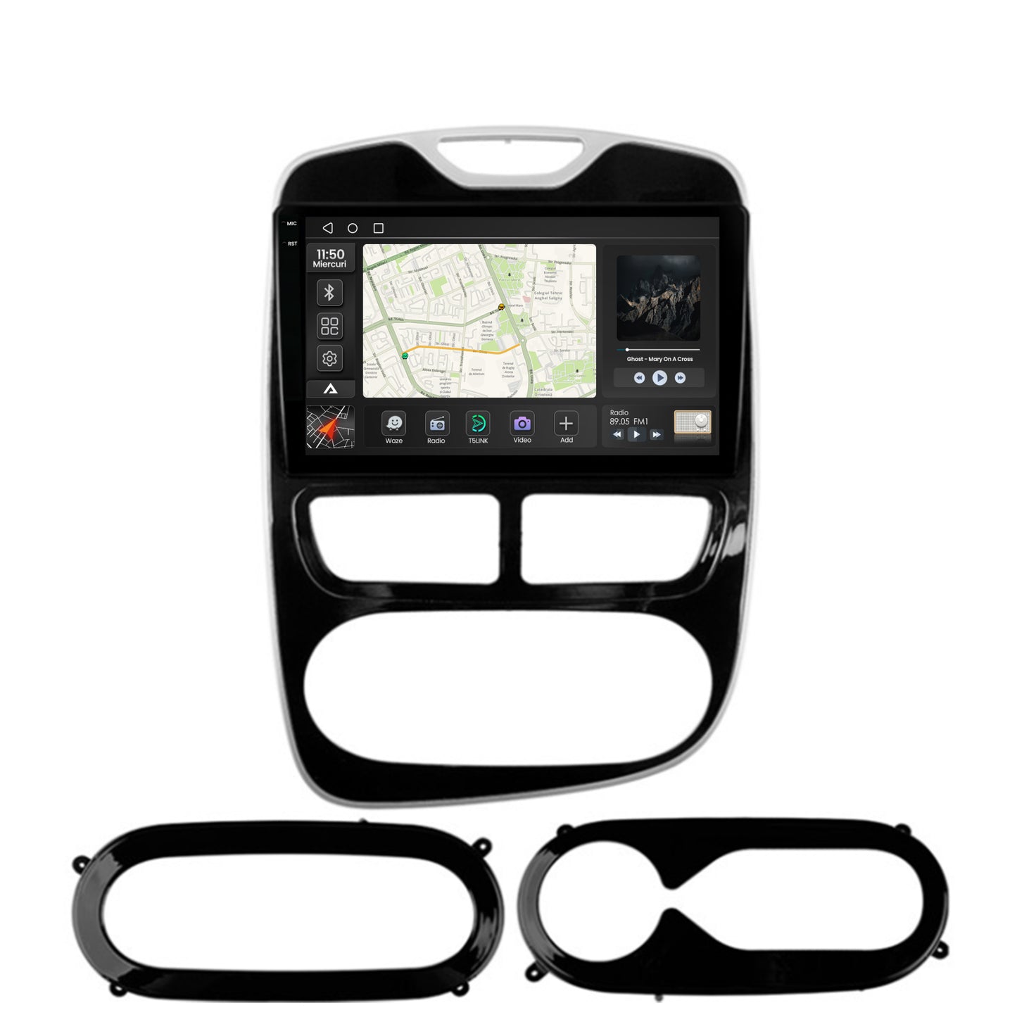 Navigatie 2K Renault Clio IV (2012-2016), Android, S-Quadcore / 4GB RAM + 64GB ROM, 9.5 Inch - AD-BGS90042K+AD-BGRKIT369-1216