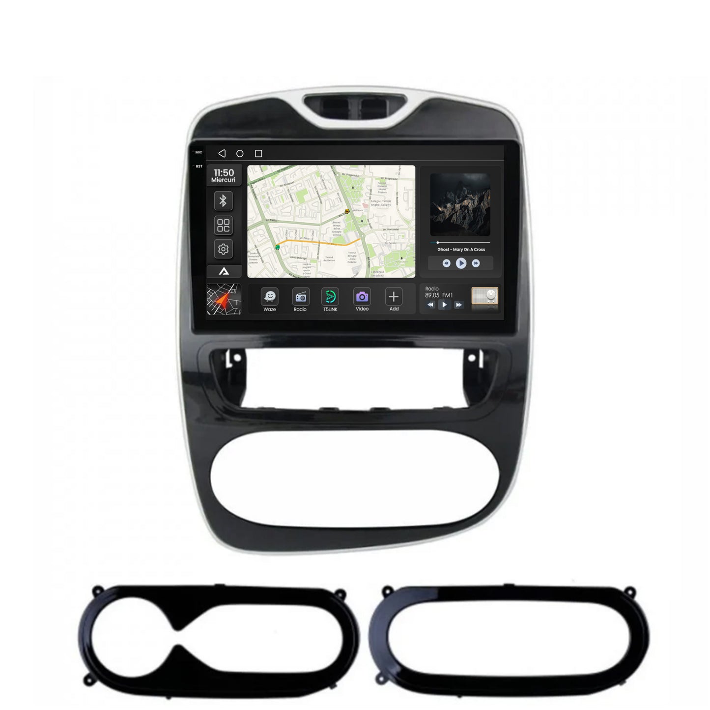 Navigatie 2K Renault Clio IV (2016-2019), Android, S-Quadcore / 4GB RAM + 64GB ROM, 9.5 Inch - AD-BGS90042K+AD-BGRKIT369-1619