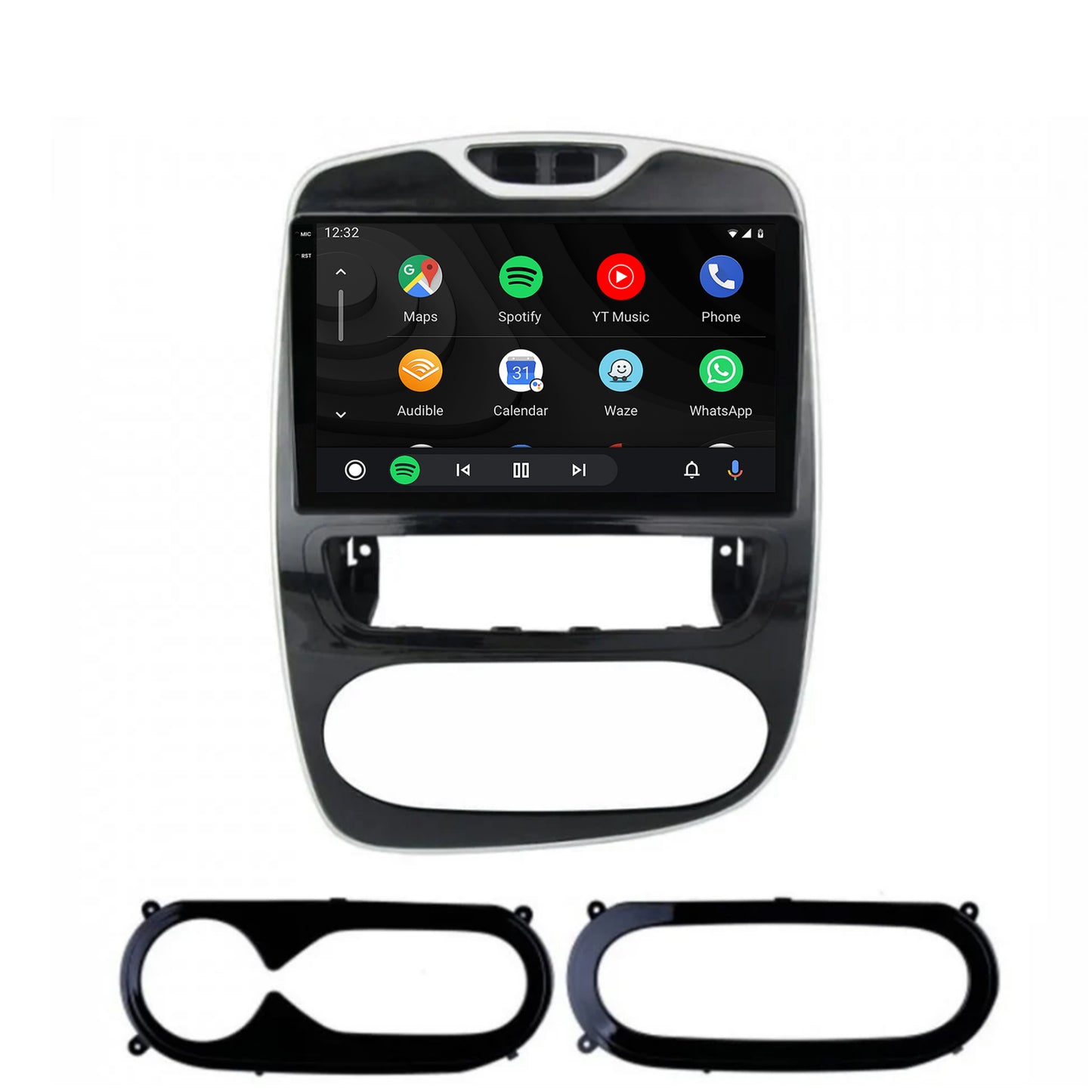 Navigatie 2K Renault Clio IV (2016-2019), Android, S-Quadcore / 4GB RAM + 64GB ROM, 9.5 Inch - AD-BGS90042K+AD-BGRKIT369-1619