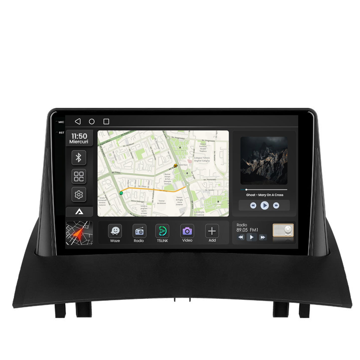 Navigatie 2K Renault Megane 2 (2002-2009), Android, S-Quadcore / 4GB RAM + 64GB ROM, 9.5 Inch - AD-BGS90042K+AD-BGRKIT371