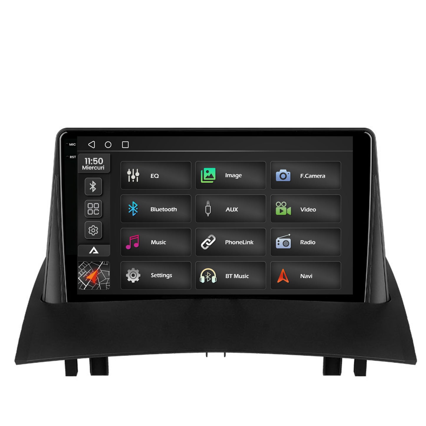 Navigatie 2K Renault Megane 2 (2002-2009), Android, S-Quadcore / 4GB RAM + 64GB ROM, 9.5 Inch - AD-BGS90042K+AD-BGRKIT371