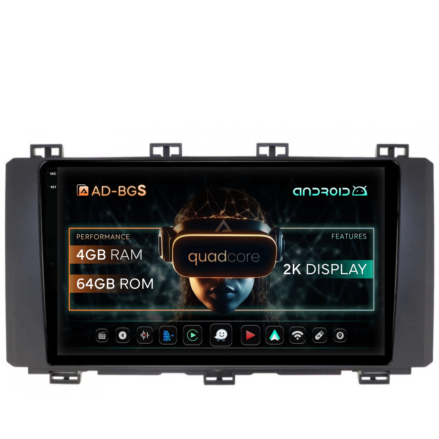Navigatie 2K Seat Ateca (2016-Prezent), Android, S-Quadcore / 4GB RAM + 64GB ROM, 9.5 Inch - AD-BGS90042K+AD-BGRKIT001