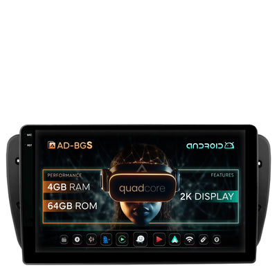 Navigatie 2K Seat Ibiza (2009-2013), Android, S-Quadcore / 4GB RAM + 64GB ROM, 9.5 Inch - AD-BGS90042K+AD-BGRKIT049