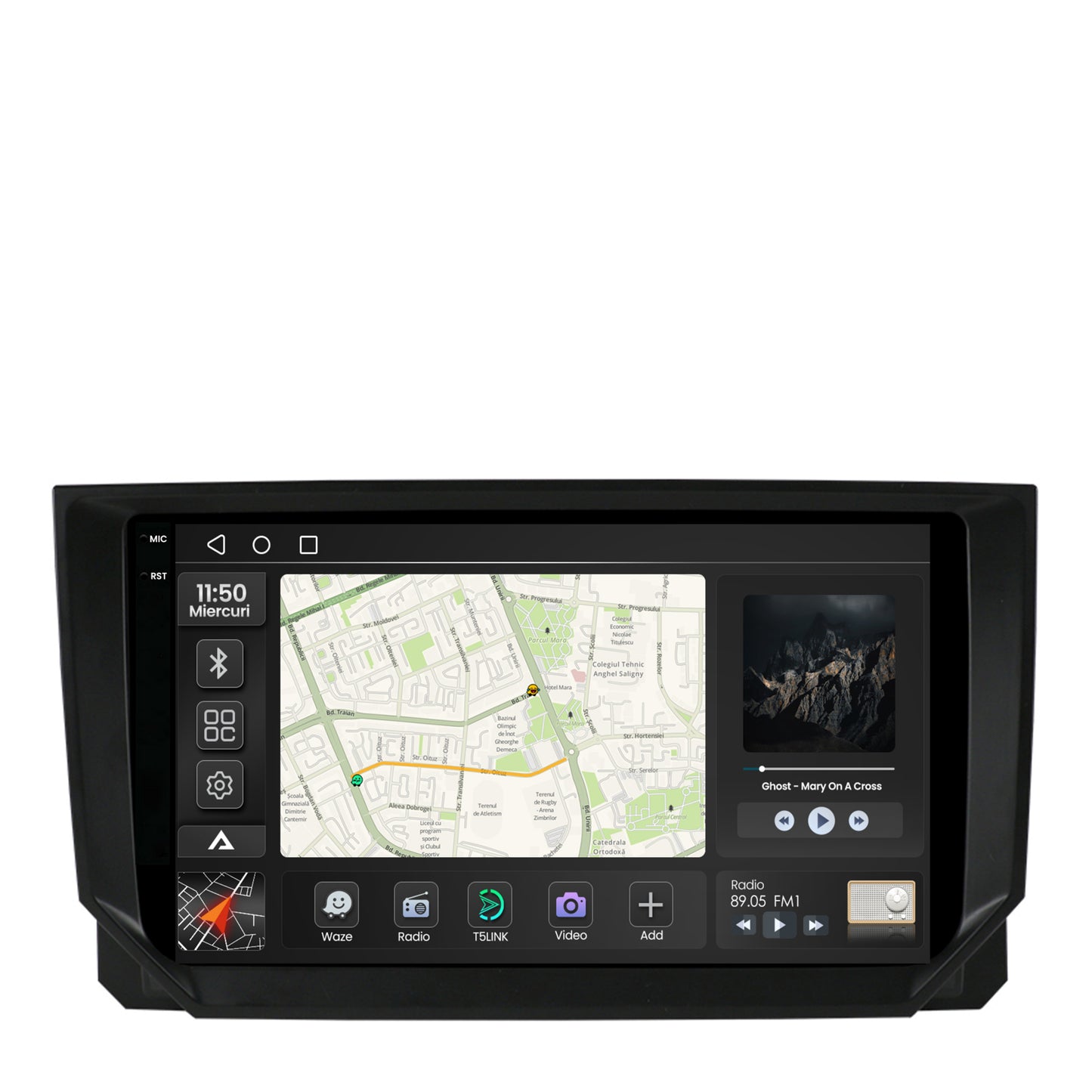 Navigatie 2K Seat Ibiza / Arona (2017-2021), Android, S-Quadcore / 4GB RAM + 64GB ROM, 9.5 Inch - AD-BGS90042K+AD-BGRKIT045