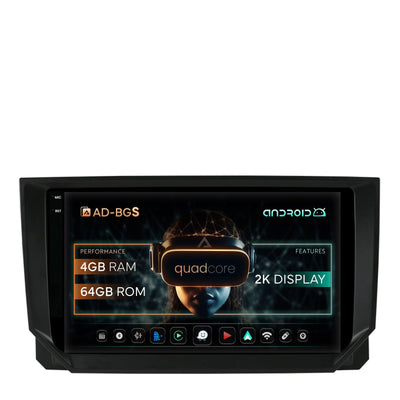 Navigatie 2K Seat Ibiza / Arona (2017-2021), Android, S-Quadcore / 4GB RAM + 64GB ROM, 9.5 Inch - AD-BGS90042K+AD-BGRKIT045