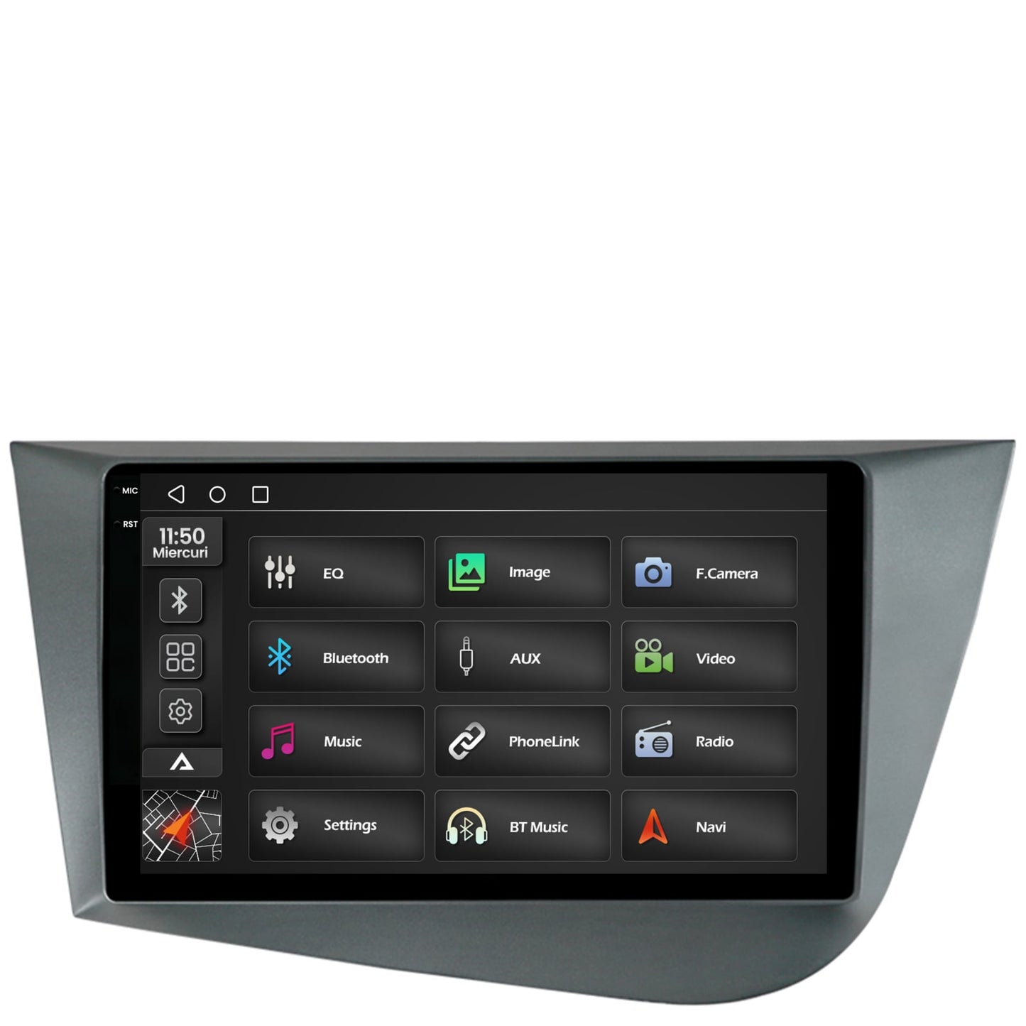 Navigatie 2K Seat Leon (2005-2012), Android, S-Quadcore / 4GB RAM + 64GB ROM, 9.5 Inch - AD-BGS90042K+AD-BGRKIT052
