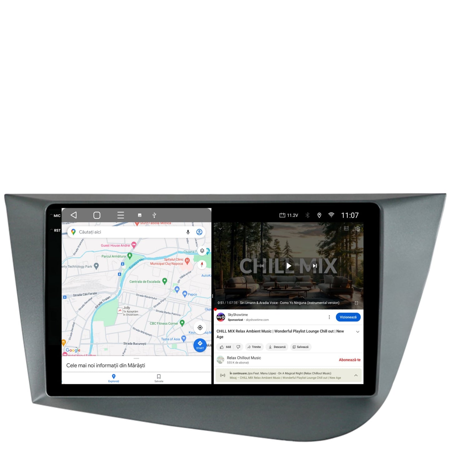 Navigatie 2K Seat Leon (2005-2012), Android, S-Quadcore / 4GB RAM + 64GB ROM, 9.5 Inch - AD-BGS90042K+AD-BGRKIT052