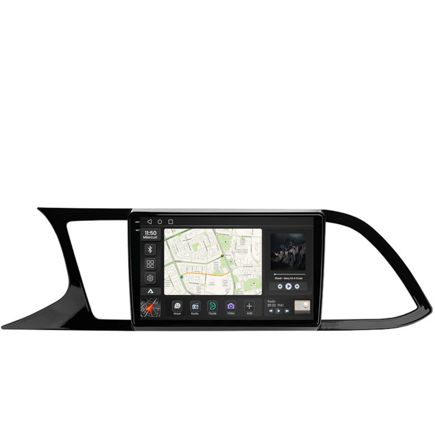 Navigatie 2K Seat Leon 3 (2014-2020), Android, S-Quadcore / 4GB RAM + 64GB ROM, 9.5 Inch - AD-BGS90042K+AD-BGRKIT047