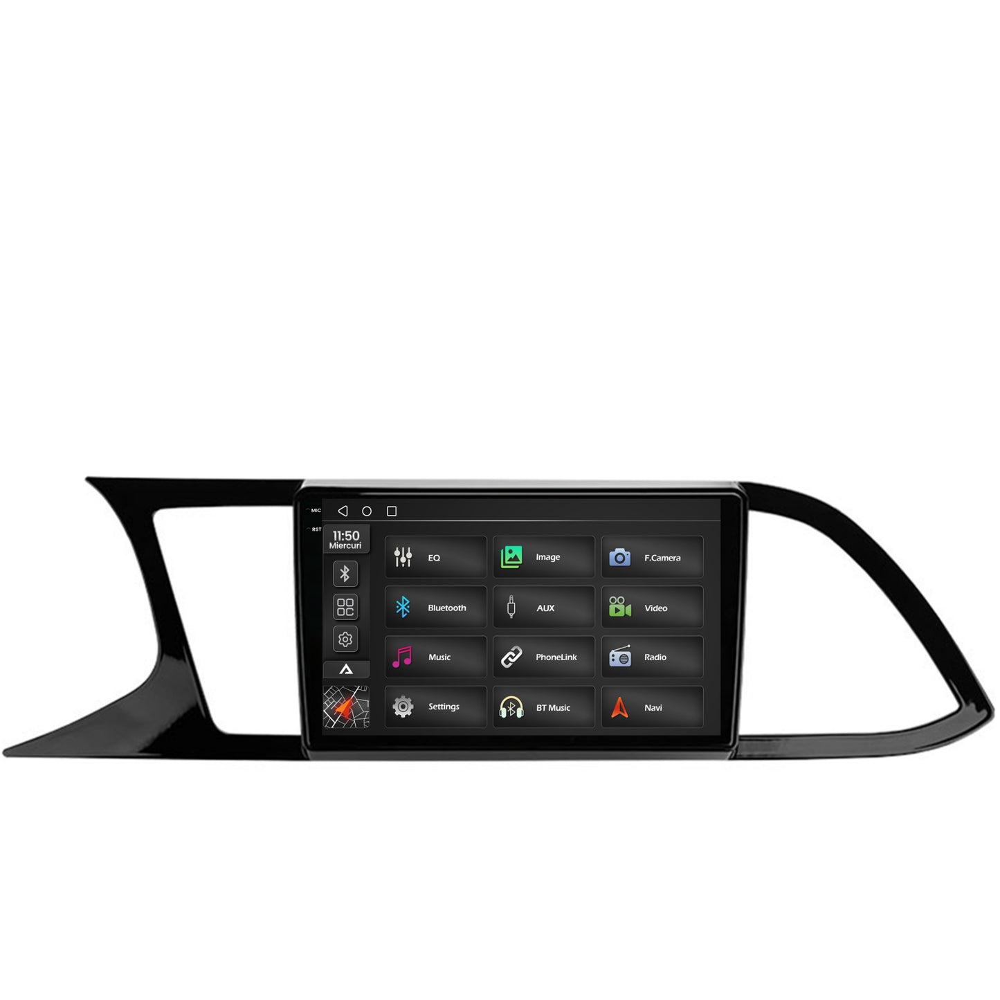 Navigatie 2K Seat Leon 3 (2014-2020), Android, S-Quadcore / 4GB RAM + 64GB ROM, 9.5 Inch - AD-BGS90042K+AD-BGRKIT047