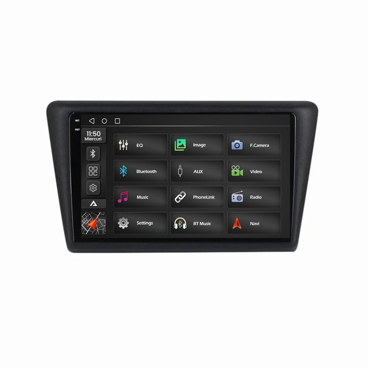 Navigatie 2K Seat Toledo / Skoda Rapid (2012-2019), Android, S-Quadcore / 4GB RAM + 64GB ROM, 9.5 Inch - AD-BGS90042K+AD-BGRKIT026V2