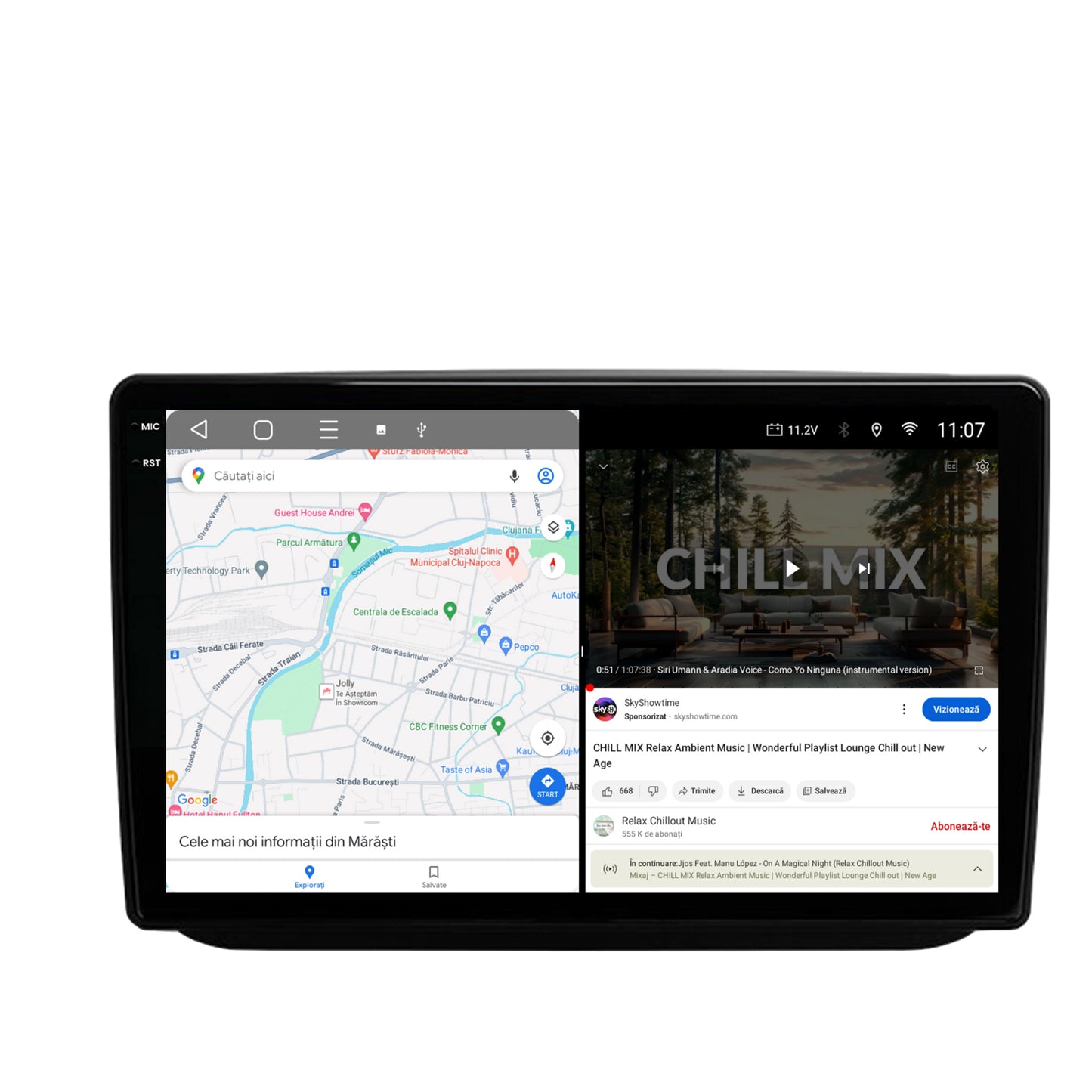 Navigatie 2K Skoda Fabia (2007-2014), Android, S-Quadcore / 4GB RAM + 64GB ROM, 10.36 Inch - AD-BGS100042K+AD-BGRKIT046