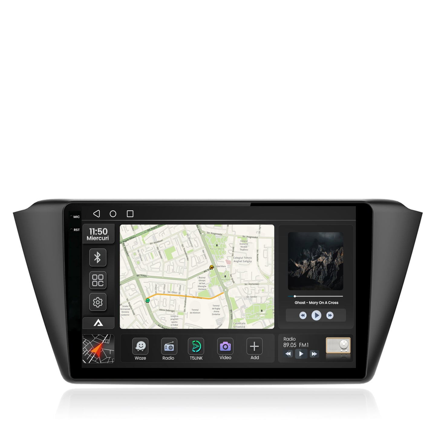 Navigatie 2K Skoda Fabia (2015+), Android, S-Quadcore / 4GB RAM + 64GB ROM, 9.5 Inch - AD-BGS90042K+AD-BGRKIT039