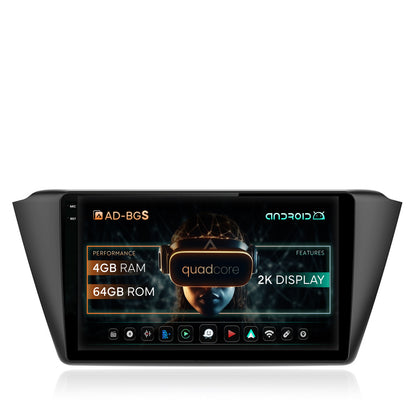 Navigatie 2K Skoda Fabia (2015+), Android, S-Quadcore / 4GB RAM + 64GB ROM, 9.5 Inch - AD-BGS90042K+AD-BGRKIT039