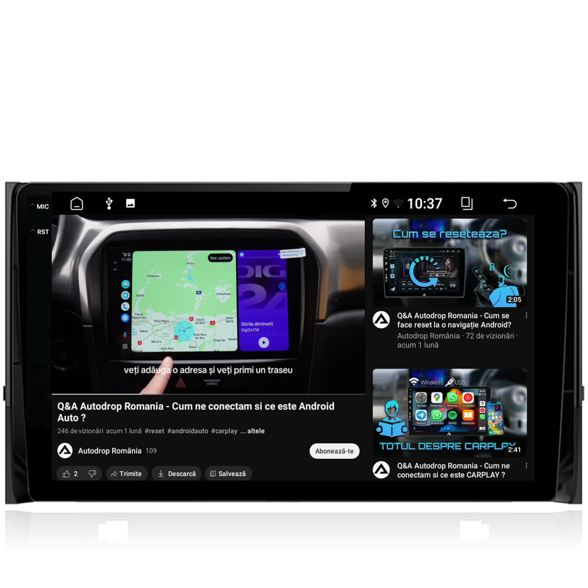 Navigatie 2K Skoda Kodiaq, Android, S-Quadcore / 4GB RAM + 64GB ROM, 10.36 Inch - AD-BGS100042K+AD-BGRKIT028