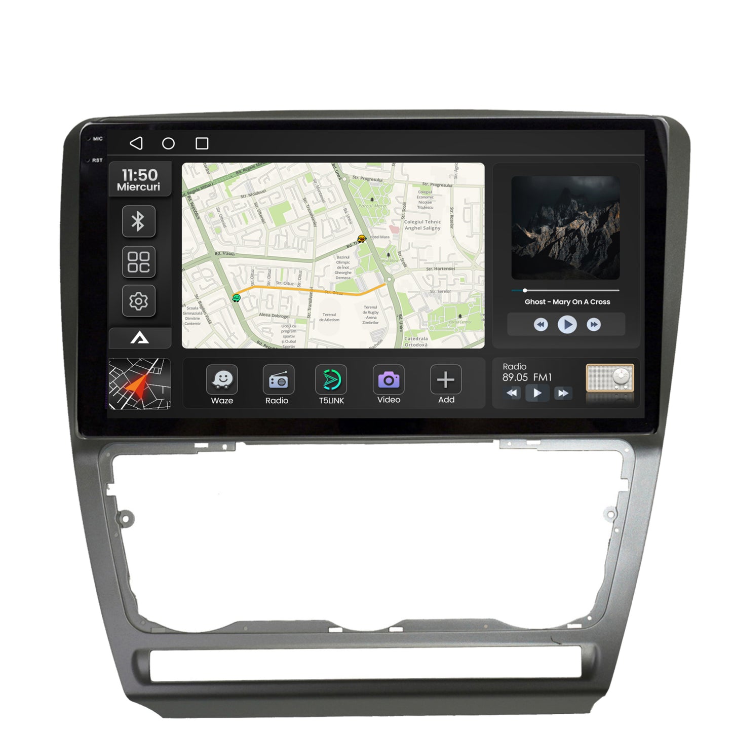 Navigatie 2K Skoda Octavia 2, Android, S-Quadcore / 4GB RAM + 64GB ROM, 10.36 Inch - AD-BGS100042K+AD-BGRKIT048
