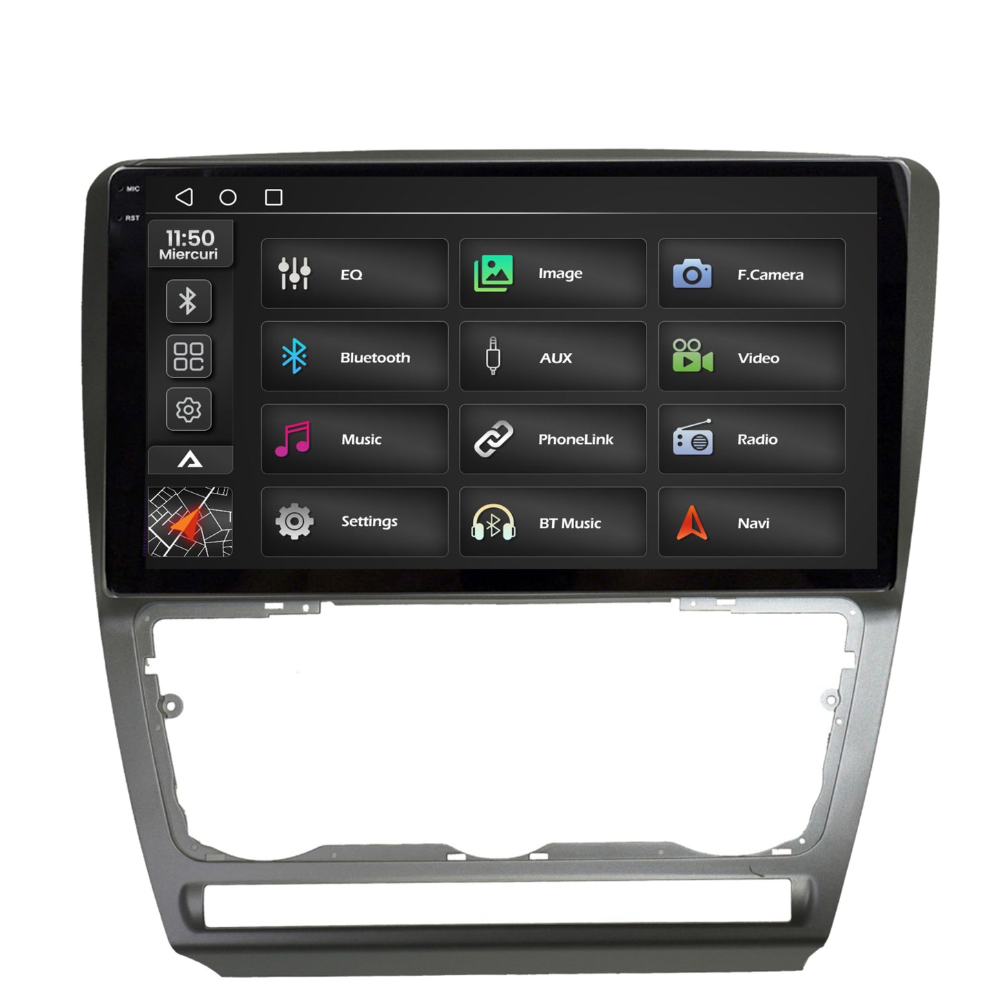 Navigatie 2K Skoda Octavia 2, Android, S-Quadcore / 4GB RAM + 64GB ROM, 10.36 Inch - AD-BGS100042K+AD-BGRKIT048