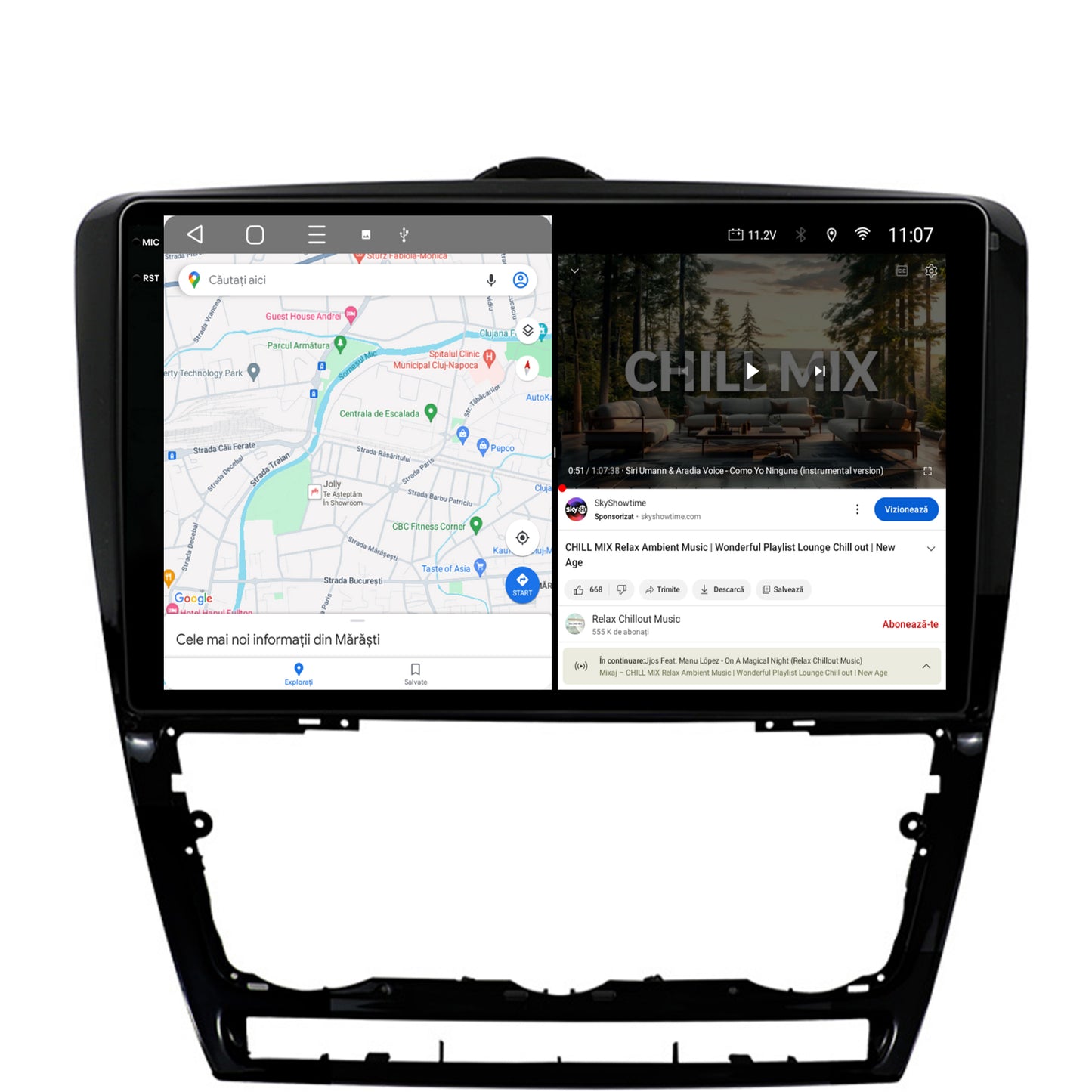 Navigatie 2K Skoda Octavia 2, Android, S-Quadcore / 4GB RAM + 64GB ROM, 10.36 Inch - AD-BGS100042K+AD-BGRKIT048v2