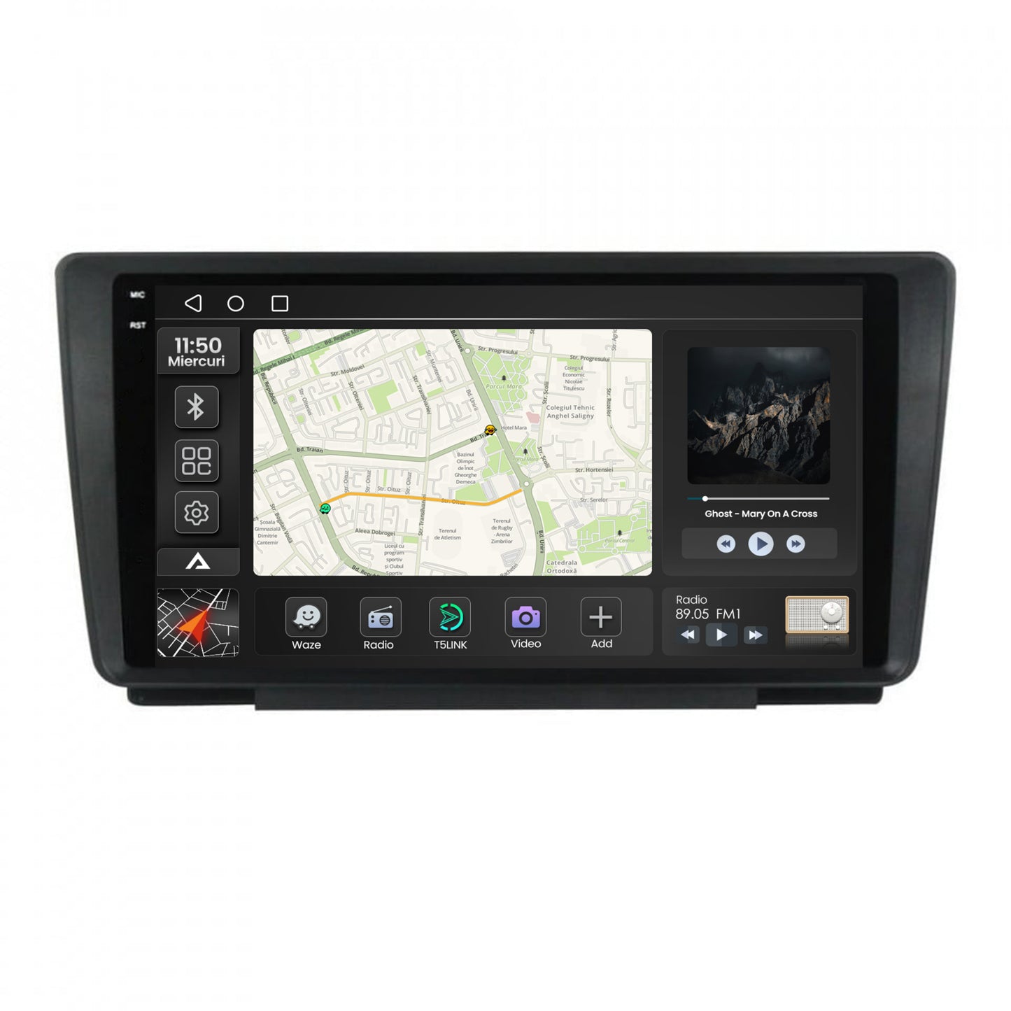 Navigatie 2K Skoda Octavia 2, Android, S-Quadcore / 4GB RAM + 64GB ROM, 9.5 Inch - AD-BGS90042K+AD-BGRKIT038