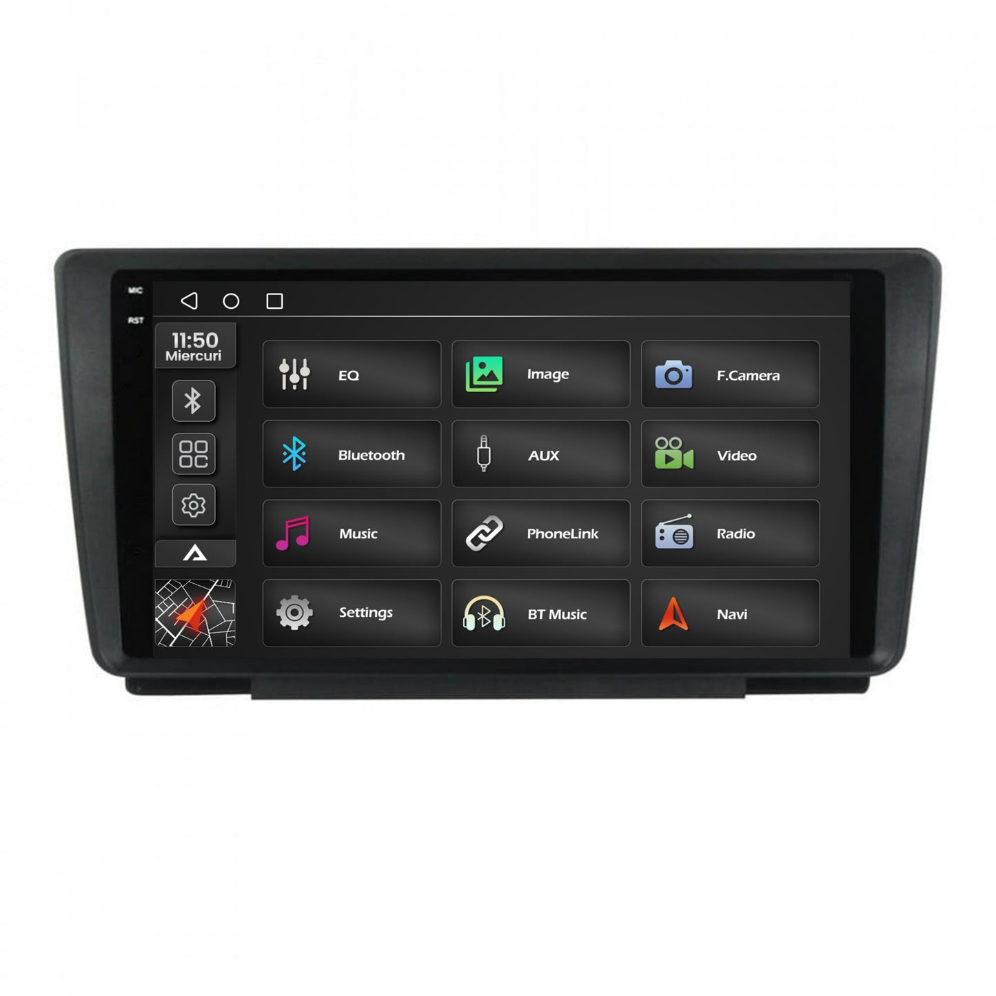 Navigatie 2K Skoda Octavia 2, Android, S-Quadcore / 4GB RAM + 64GB ROM, 9.5 Inch - AD-BGS90042K+AD-BGRKIT038