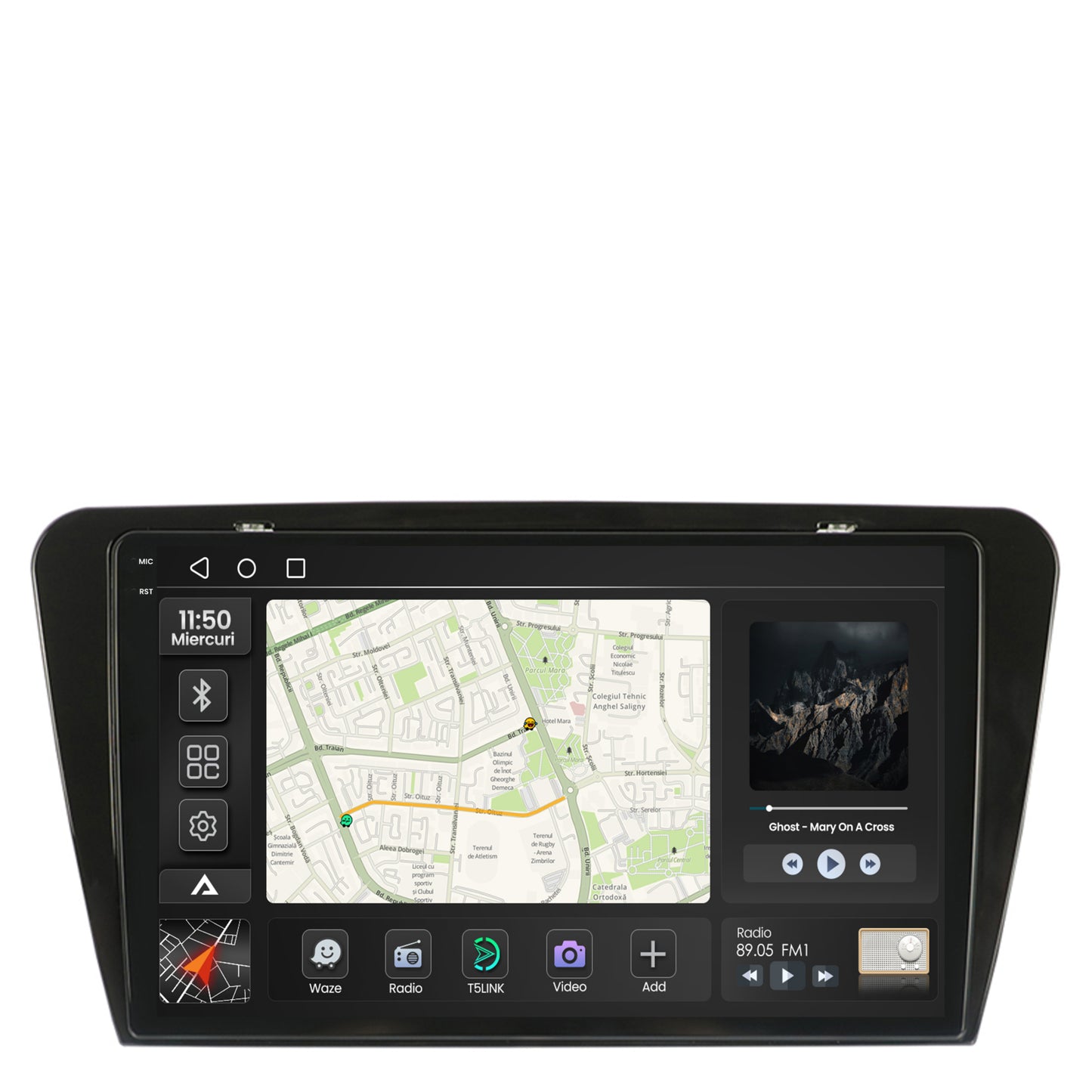 Navigatie 2K Skoda Octavia 3 (2013-2018), Android, S-Quadcore / 4GB RAM + 64GB ROM, 10.36 Inch - AD-BGS100042K+AD-BGRKIT026