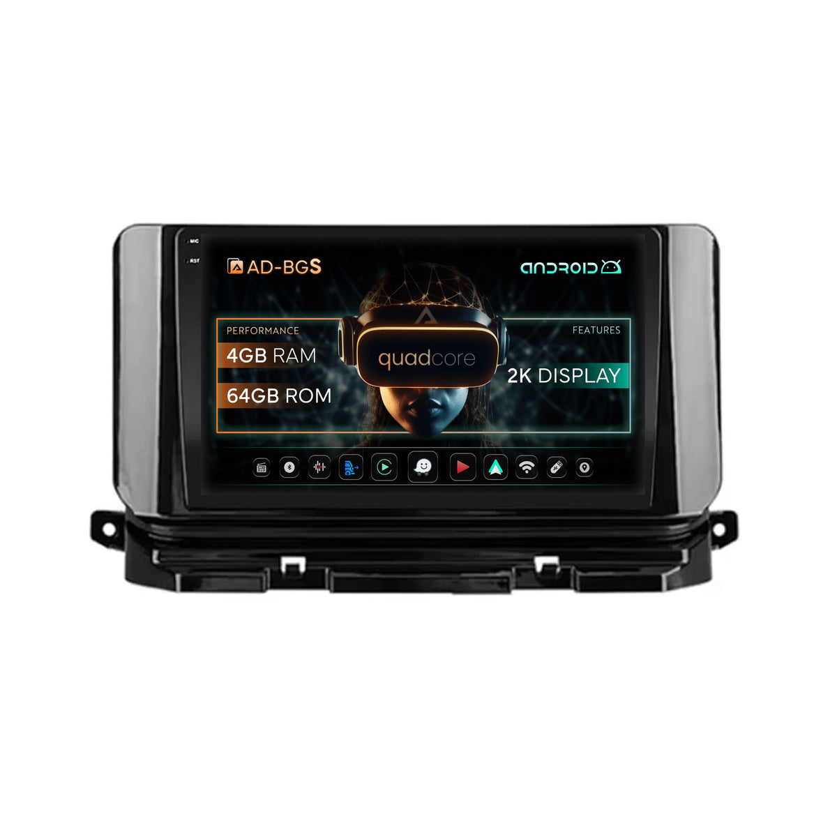 Navigatie 2K Skoda Octavia 4 (2021+), Android, S-Quadcore / 4GB RAM + 64GB ROM, 10.36 Inch - AD-BGS100042K+AD-BGRKIT010