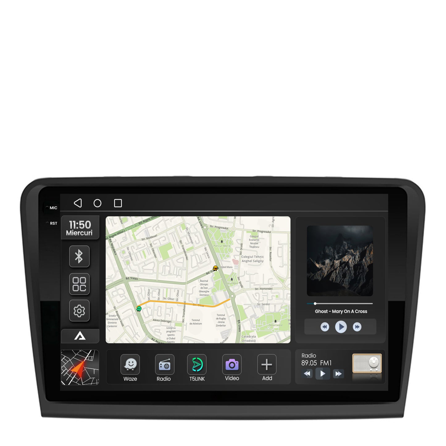 Navigatie 2K Skoda Superb 2 (2008-2015), Android, S-Quadcore / 4GB RAM + 64GB ROM, 10.36 Inch - AD-BGS100042K+AD-BGRKIT043