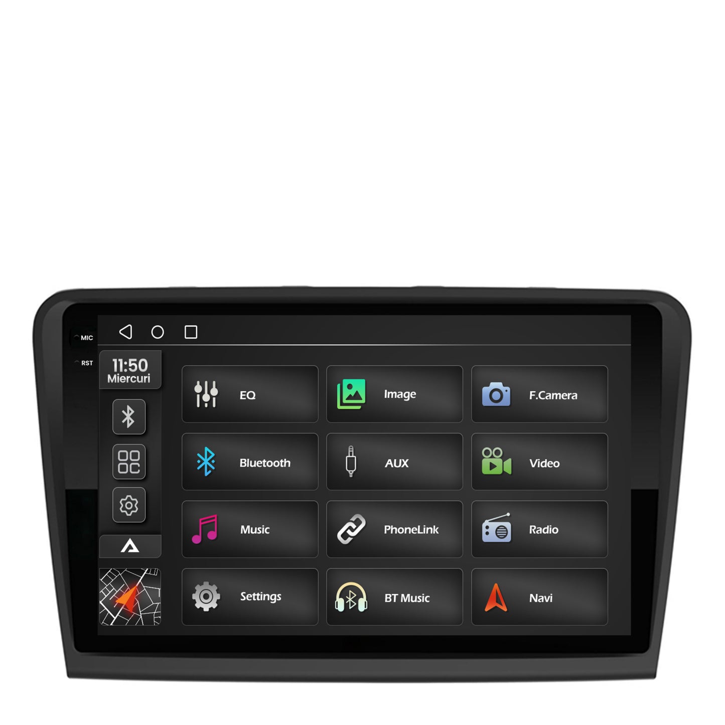 Navigatie 2K Skoda Superb 2 (2008-2015), Android, S-Quadcore / 4GB RAM + 64GB ROM, 10.36 Inch - AD-BGS100042K+AD-BGRKIT043