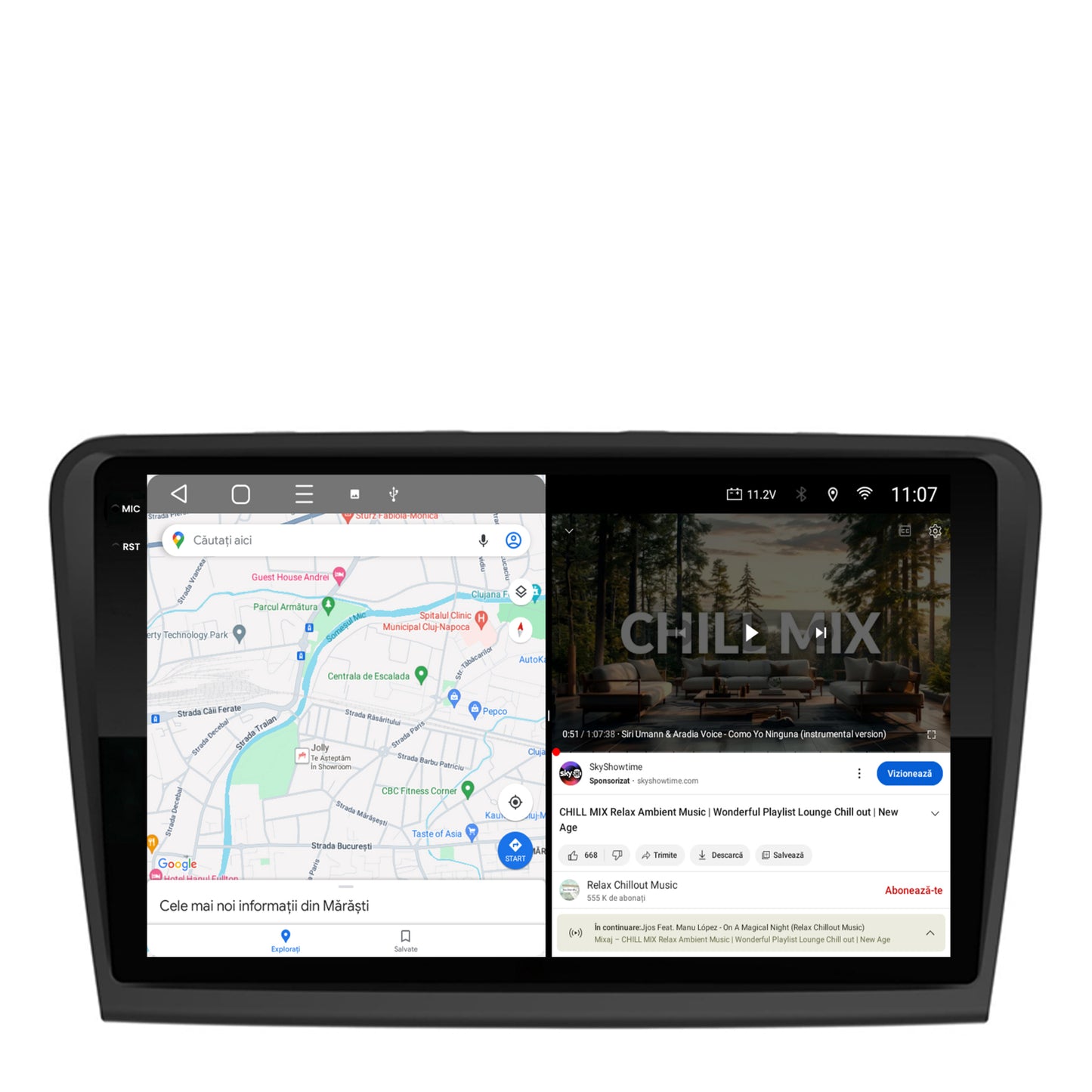 Navigatie 2K Skoda Superb 2 (2008-2015), Android, S-Quadcore / 4GB RAM + 64GB ROM, 10.36 Inch - AD-BGS100042K+AD-BGRKIT043