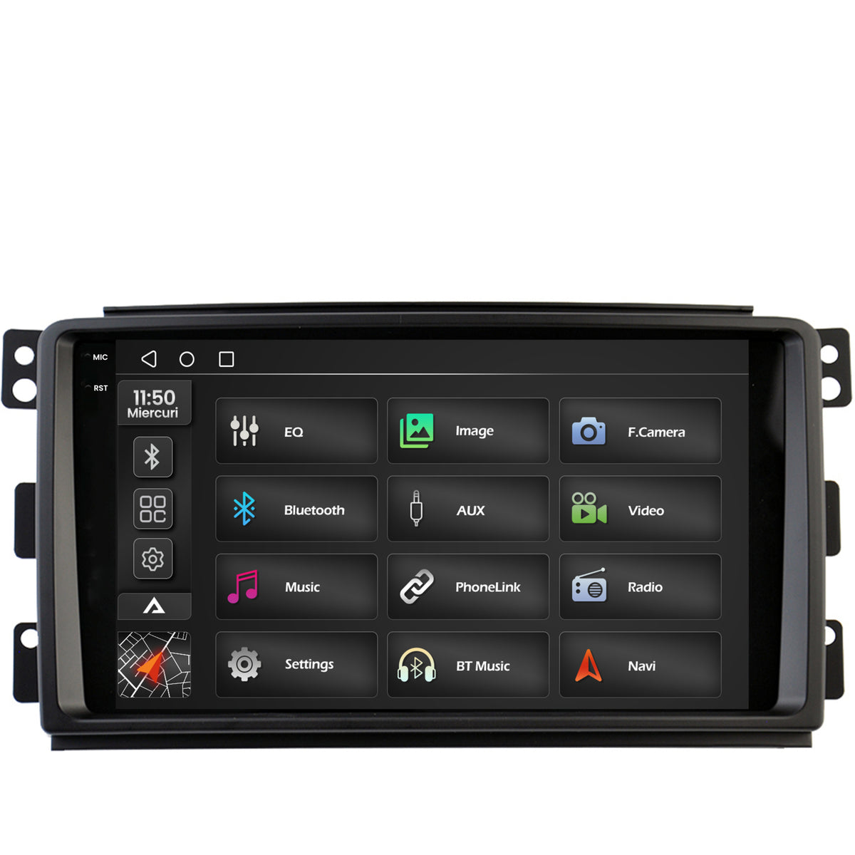 Navigatie 2K Smart For Two (2007-2010), Android, S-Quadcore / 4GB RAM + 64GB ROM, 9.5 Inch - AD-BGS90042K+AD-BGRKIT417