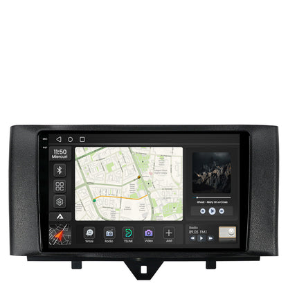 Navigatie 2K Smart Fortwo (2010-2015), Android, S-Quadcore / 4GB RAM + 64GB ROM, 9.5 Inch - AD-BGS90042K+AD-BGRKIT409