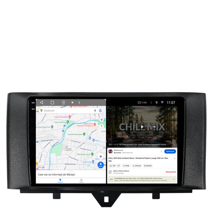 Navigatie 2K Smart Fortwo (2010-2015), Android, S-Quadcore / 4GB RAM + 64GB ROM, 9.5 Inch - AD-BGS90042K+AD-BGRKIT409