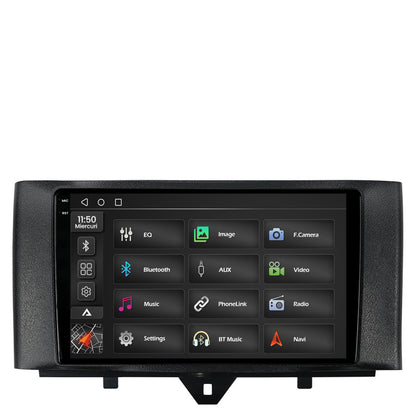Navigatie 2K Smart Fortwo (2010-2015), Android, S-Quadcore / 4GB RAM + 64GB ROM, 9.5 Inch - AD-BGS90042K+AD-BGRKIT409