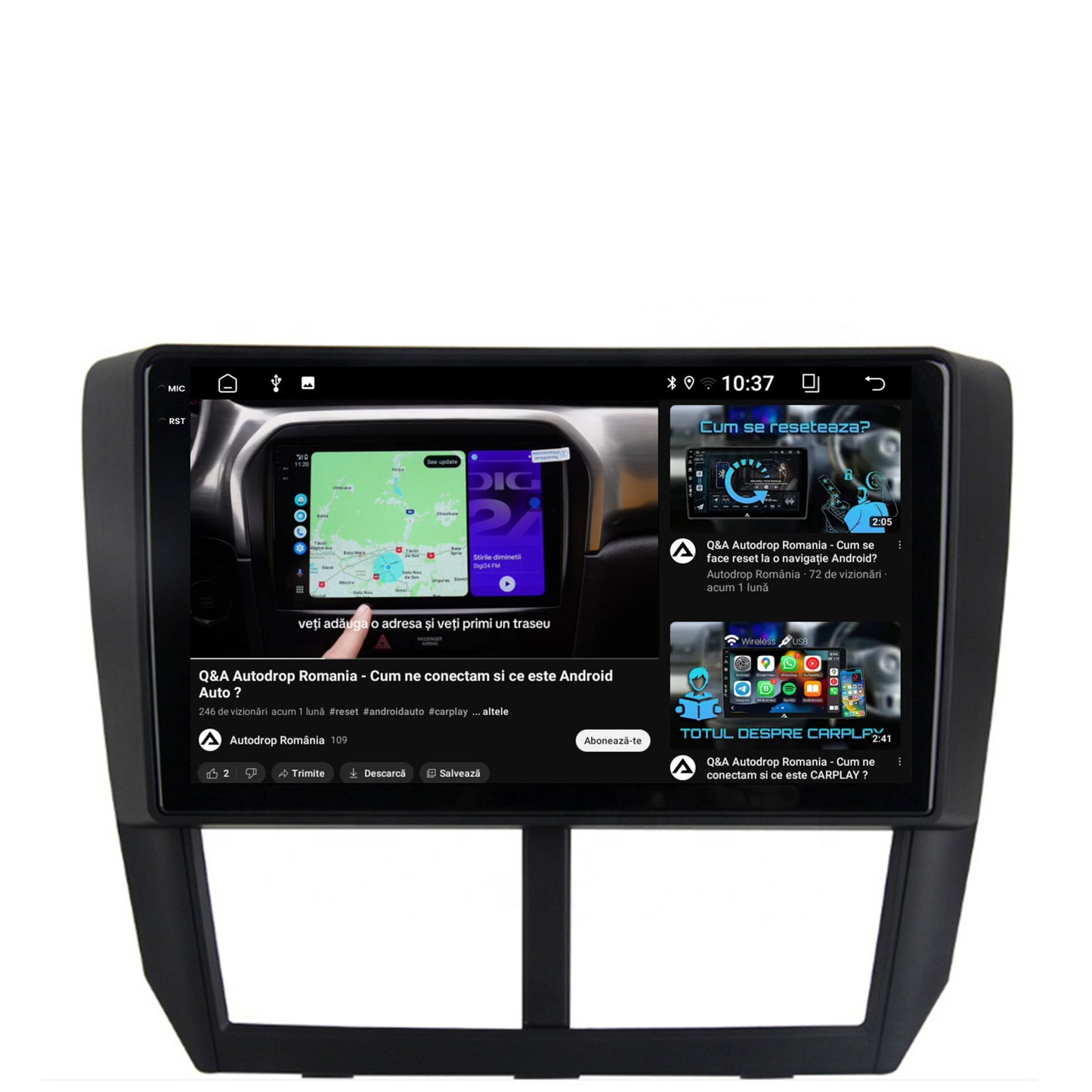 Navigatie 2K Subaru Forester (2007-2013), Android, S-Quadcore / 4GB RAM + 64GB ROM, 9.5 Inch - AD-BGS90042K+AD-BGRKIT333