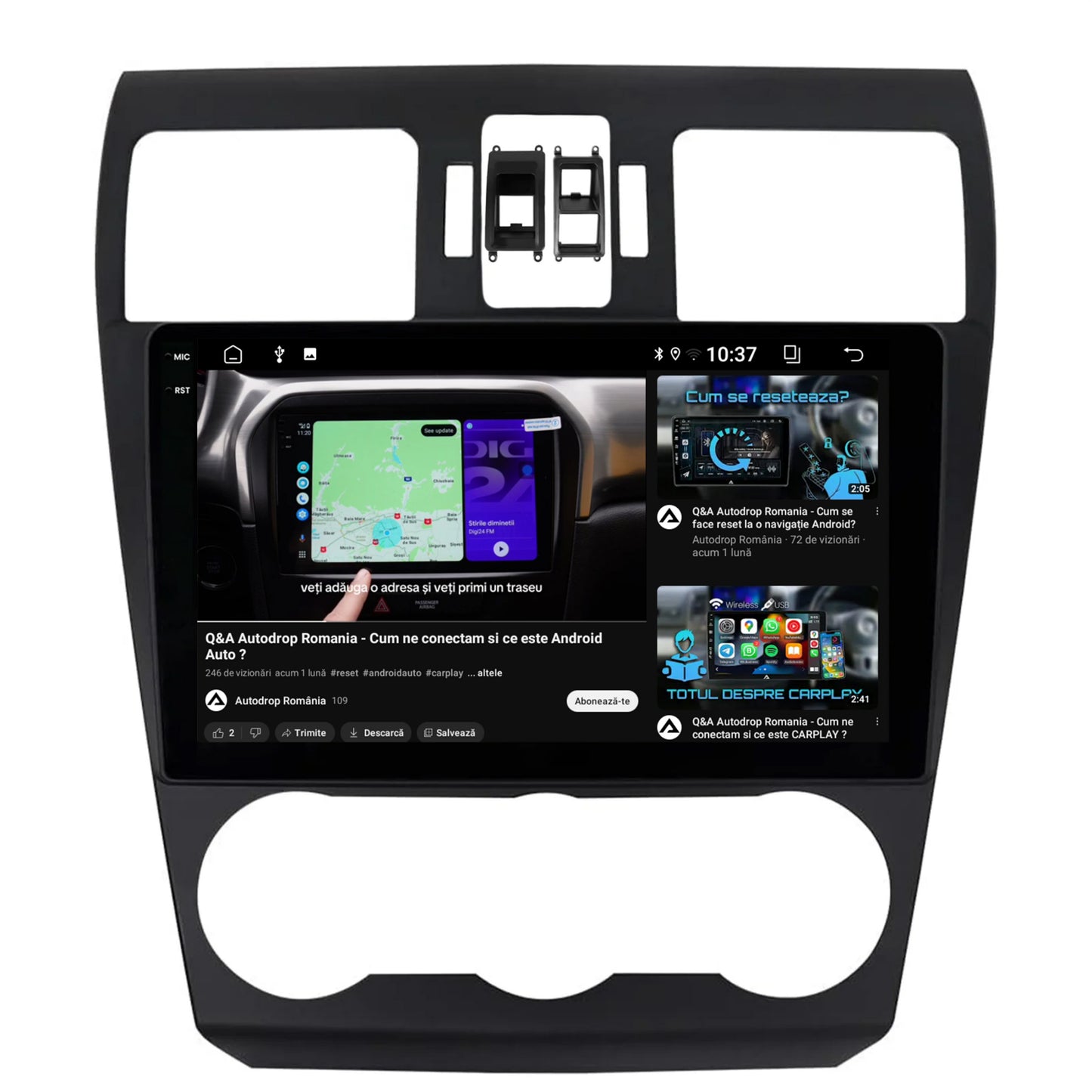 Navigatie 2K Subaru Forester (2012-2018), Android, S-Quadcore / 4GB RAM + 64GB ROM, 9.5 Inch - AD-BGS90042K+AD-BGRKIT334