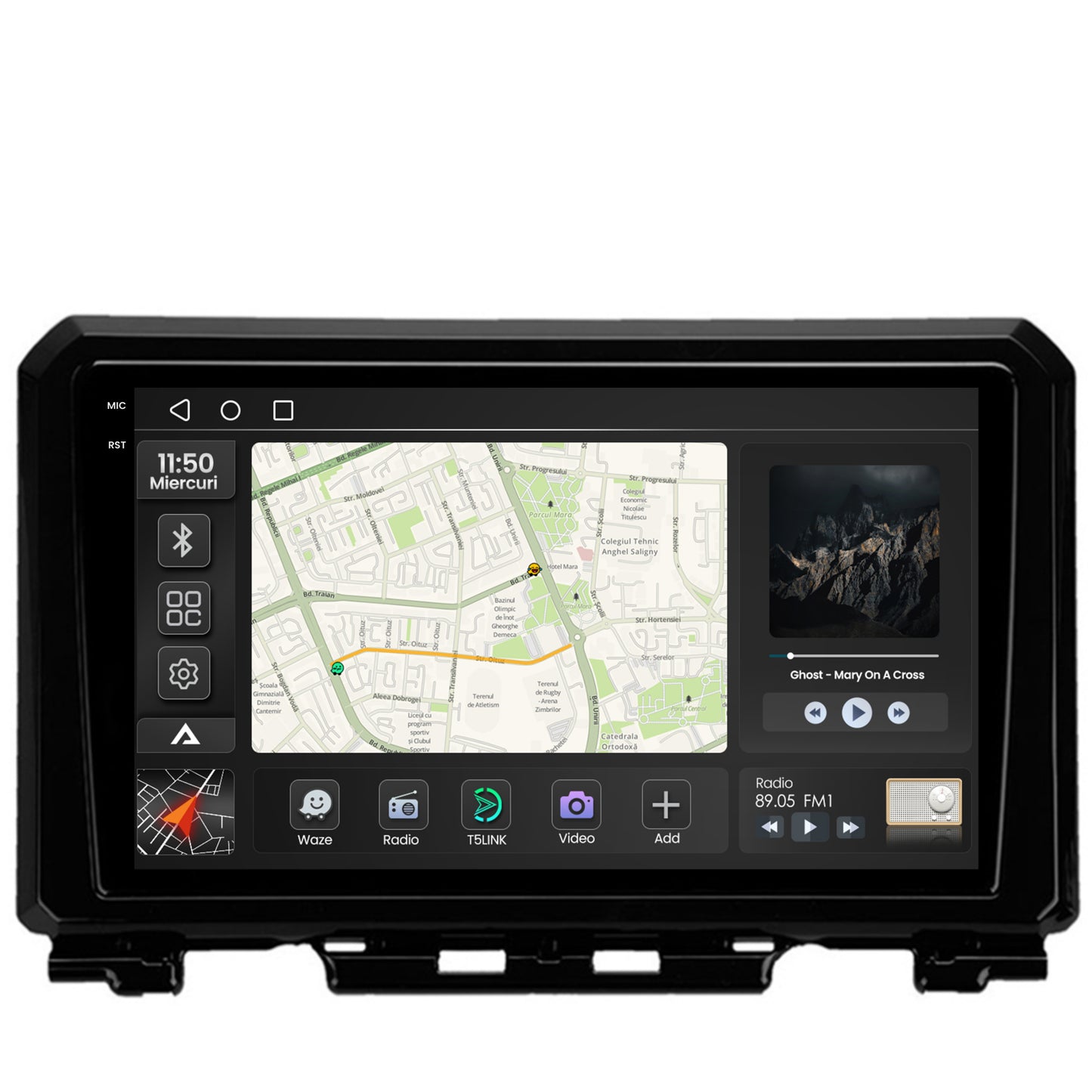 Navigatie 2K Suzuki Jimny (2018-2022), Android, S-Quadcore / 4GB RAM + 64GB ROM, 9.5 Inch - AD-BGS90042K+AD-BGRKIT312