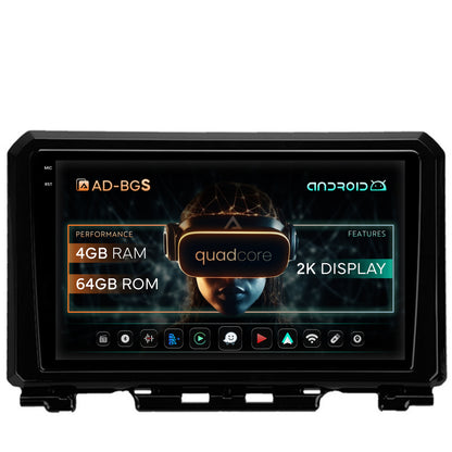 Navigatie 2K Suzuki Jimny (2018-2022), Android, S-Quadcore / 4GB RAM + 64GB ROM, 9.5 Inch - AD-BGS90042K+AD-BGRKIT312