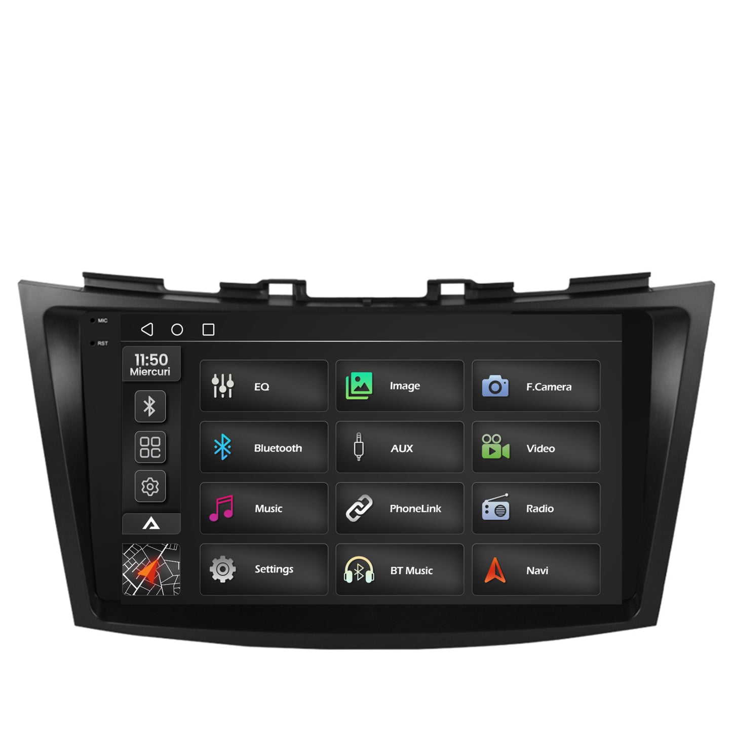 Navigatie 2K Suzuki Swift (2011-2017), Android, S-Quadcore / 4GB RAM + 64GB ROM, 9.5 Inch - AD-BGS90042K+AD-BGRKIT304