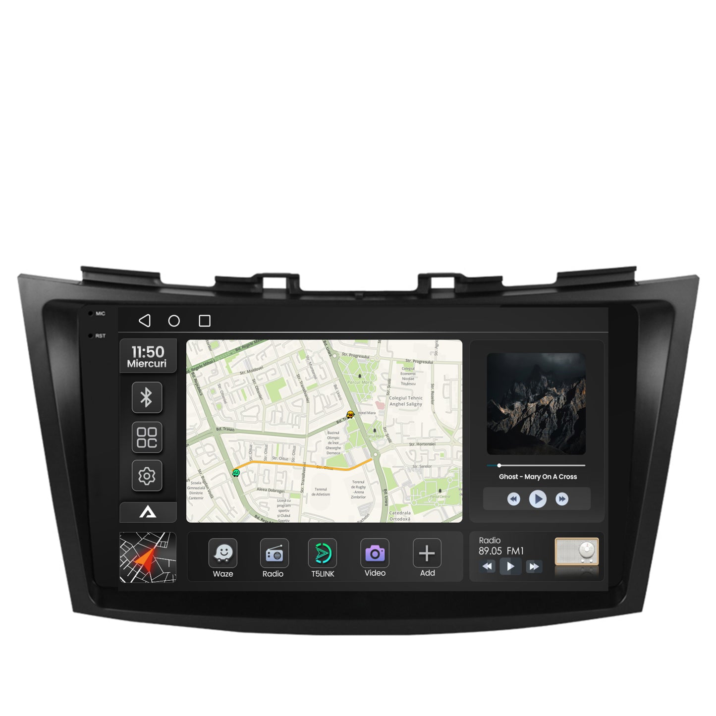Navigatie 2K Suzuki Swift (2011-2017), Android, S-Quadcore / 4GB RAM + 64GB ROM, 9.5 Inch - AD-BGS90042K+AD-BGRKIT304