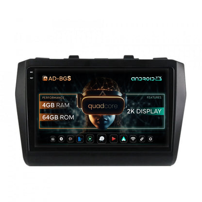 Navigatie 2K Suzuki Swift (2017+), Android, S-Quadcore / 4GB RAM + 64GB ROM, 9.5 Inch - AD-BGS90042K+AD-BGRKIT085
