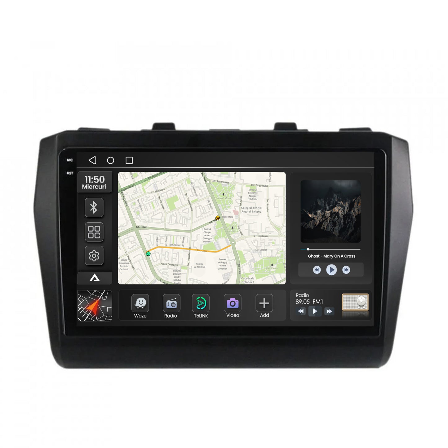 Navigatie 2K Suzuki Swift (2017+), Android, S-Quadcore / 4GB RAM + 64GB ROM, 9.5 Inch - AD-BGS90042K+AD-BGRKIT085