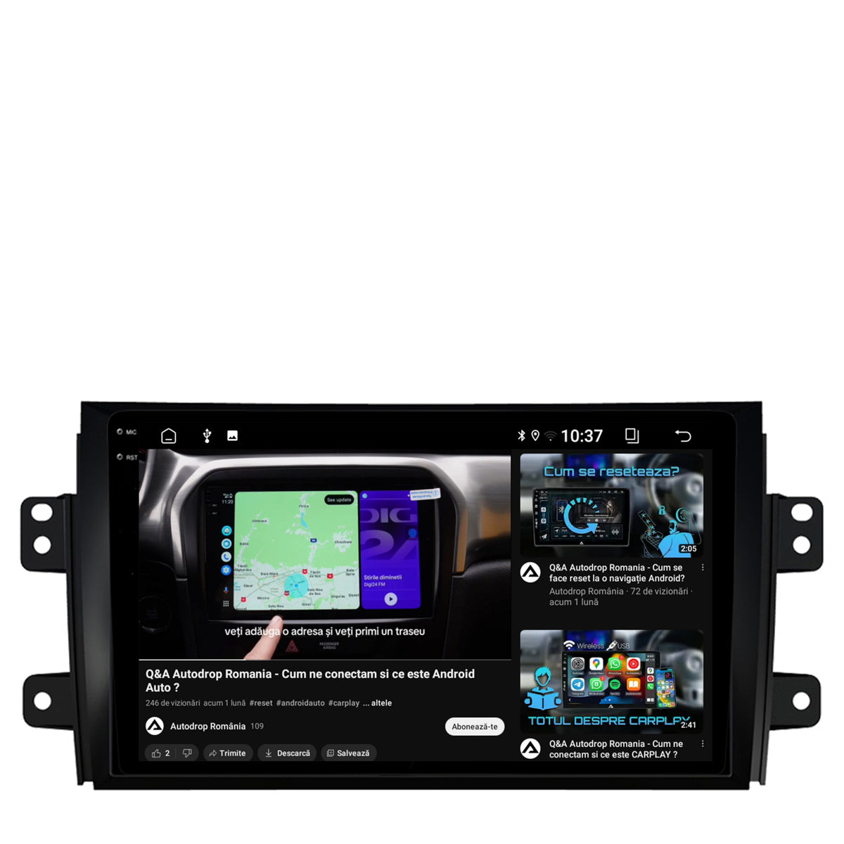 Navigatie 2K Suzuki SX4 / Fiat Sedici, Android, S-Quadcore / 4GB RAM + 64GB ROM, 9.5 Inch - AD-BGS90042K+AD-BGRKIT307