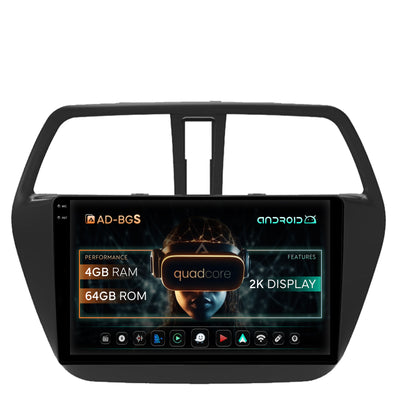 Navigatie 2K Suzuki SX4 S-Cross (2014-2020), Android, S-Quadcore / 4GB RAM + 64GB ROM, 9.5 Inch - AD-BGS90042K+AD-BGRKIT305