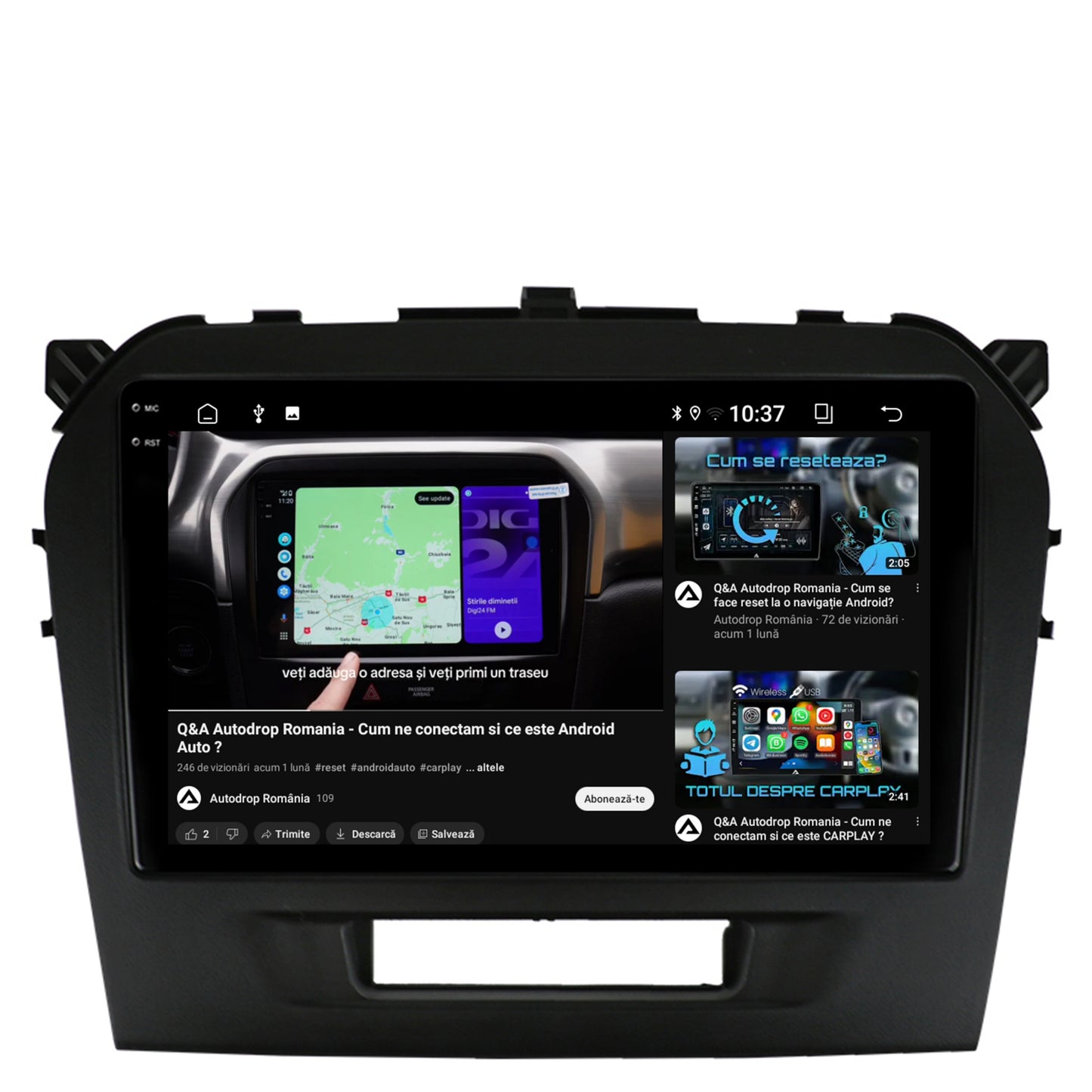 Navigatie 2K Suzuki Vitara (2015+), Android, S-Quadcore / 4GB RAM + 64GB ROM, 9.5 Inch - AD-BGS90042K+AD-BGRKIT299