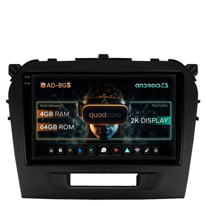 Navigatie 2K Suzuki Vitara (2015+), Android, S-Quadcore / 4GB RAM + 64GB ROM, 9.5 Inch - AD-BGS90042K+AD-BGRKIT299