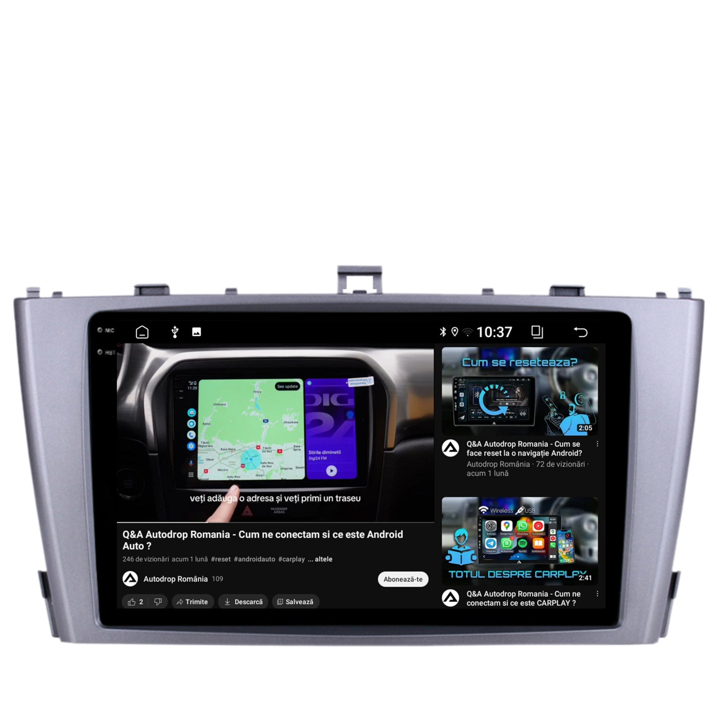 Navigatie 2K Toyota Avensis (2008-2015), Android, S-Quadcore / 4GB RAM + 64GB ROM, 9.5 Inch - AD-BGS90042K+AD-BGRKIT093-S