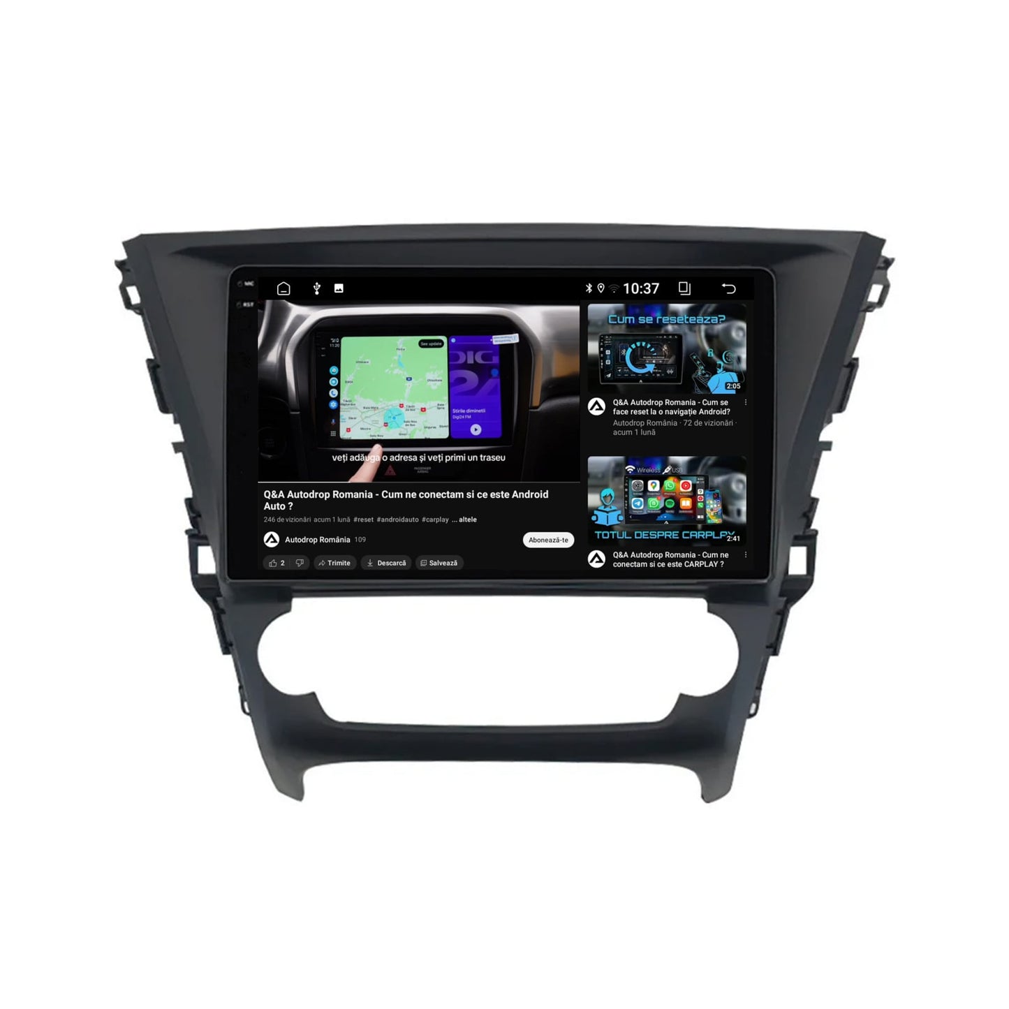 Navigatie 2K Toyota Avensis (2015-2018), Android, S-Quadcore / 4GB RAM + 64GB ROM, 10.36 Inch - AD-BGS100042K+AD-BGRKIT063