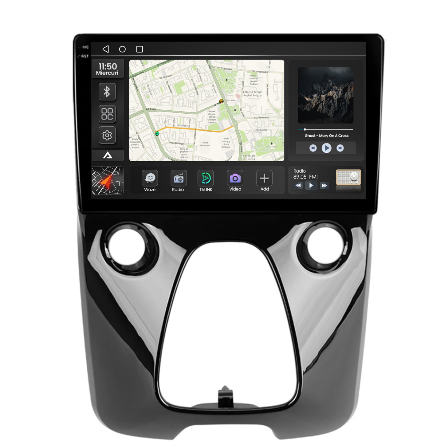 Navigatie 2K Toyota AYGO (2014-2022), Android, S-Quadcore / 4GB RAM + 64GB ROM, 10.36 Inch - AD-BGS90042K+AD-BGRKIT088