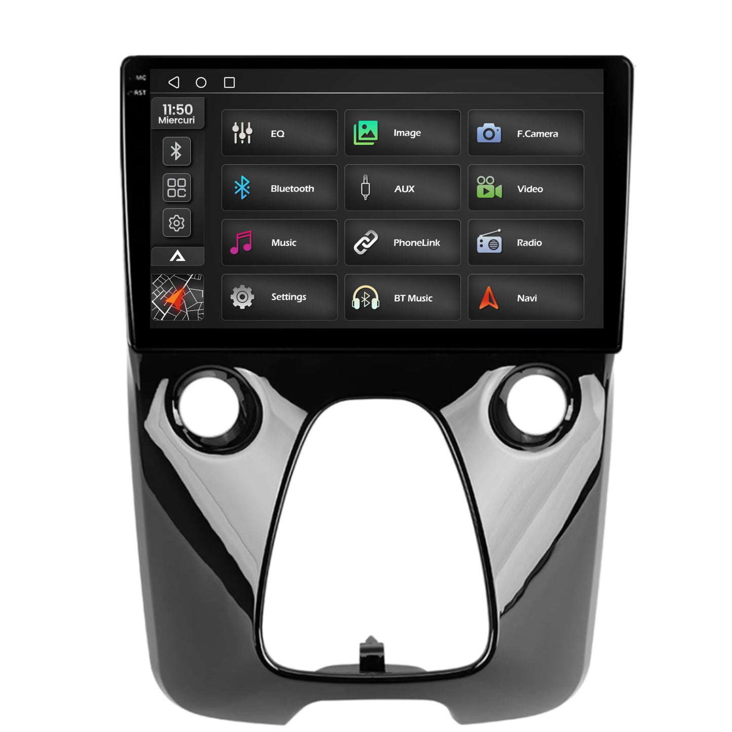 Navigatie 2K Toyota AYGO (2014-2022), Android, S-Quadcore / 4GB RAM + 64GB ROM, 10.36 Inch - AD-BGS90042K+AD-BGRKIT088