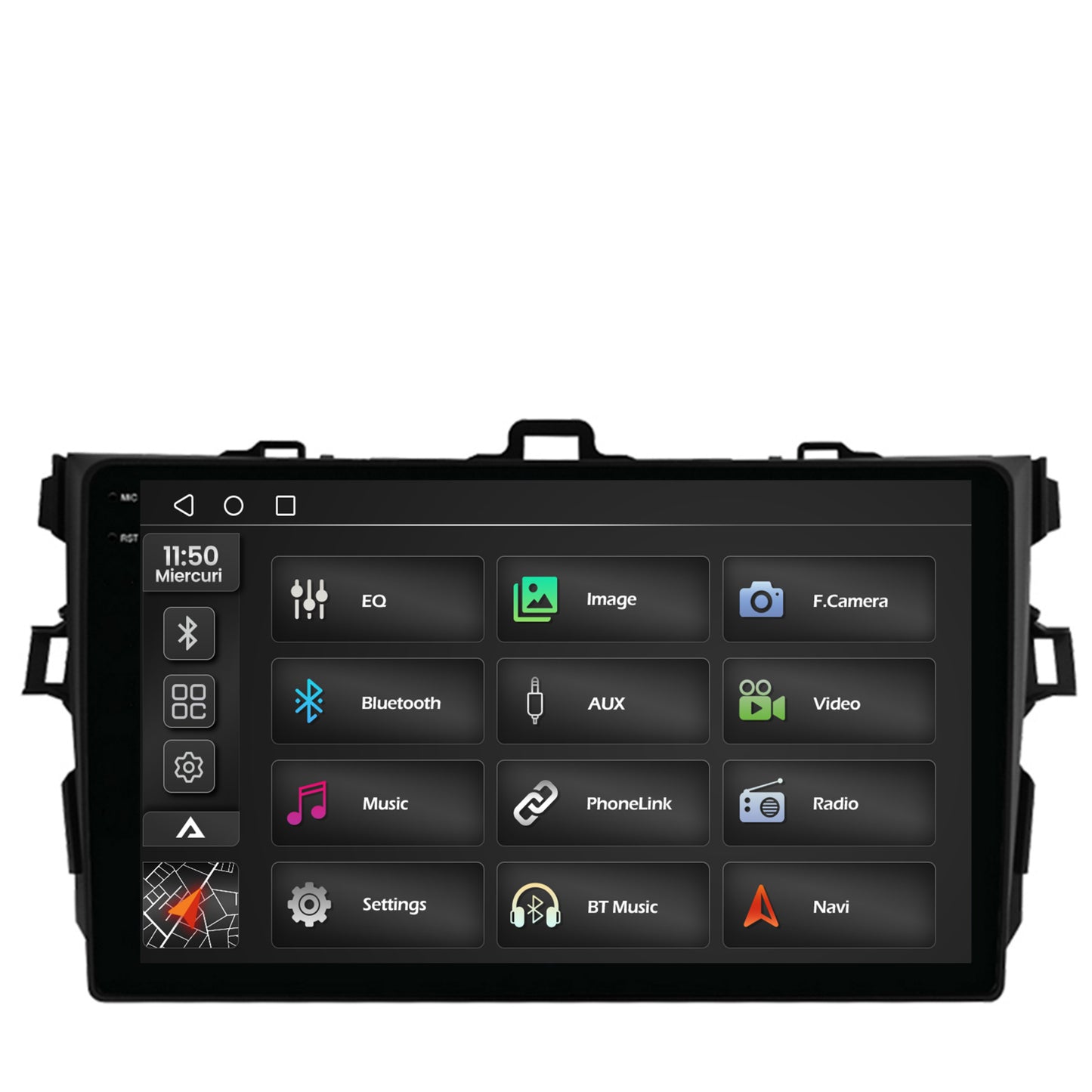 Navigatie 2K Toyota Corolla (2007-2013), Android, S-Quadcore / 4GB RAM + 64GB ROM, 9.5 Inch - AD-BGS90042K+AD-BGRKIT091