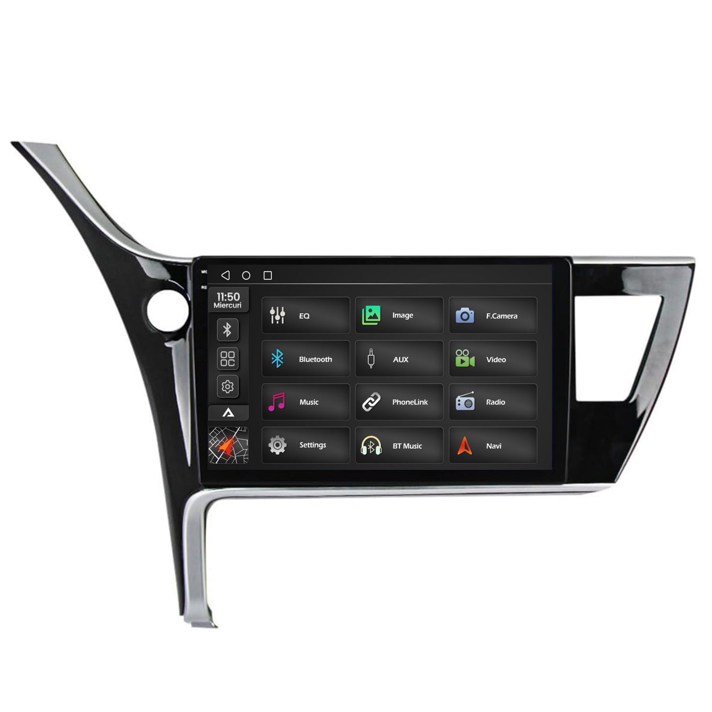 Navigatie 2K Toyota Corolla / Auris (2017-2020), Android, S-Quadcore / 4GB RAM + 64GB ROM, 10.36 Inch - AD-BGS100042K+AD-BGRKIT079
